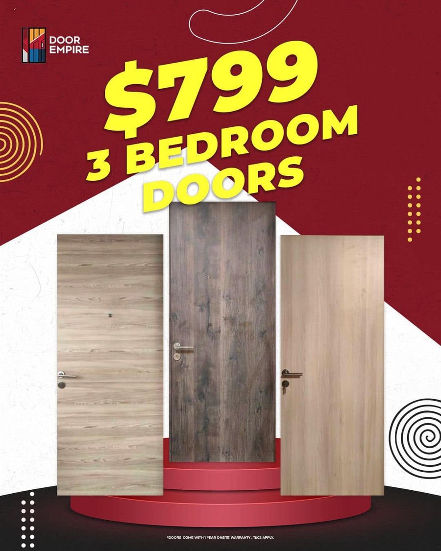 3 Bedroom Doors Package, Door Empire Singapore